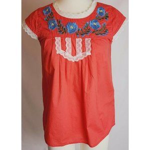 ❤ 4 for $15 ❤Tracy feith for target womens floral embiordery cap sleeve top XS